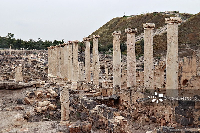 以色列贝特谢安的罗马遗址图片素材