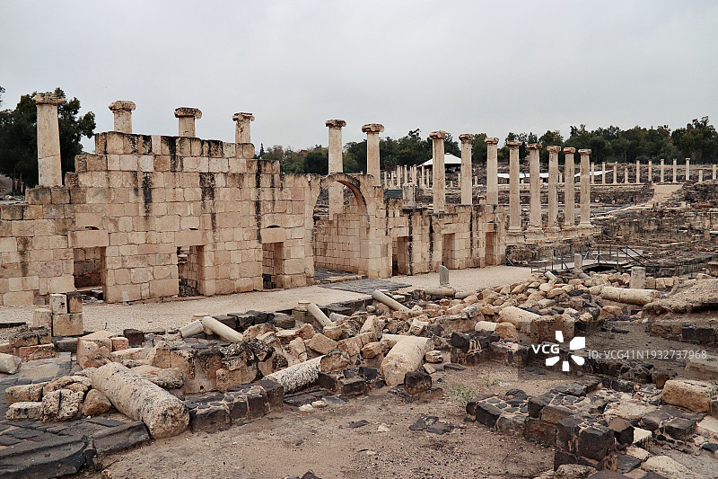 以色列贝特谢安的罗马遗址图片素材