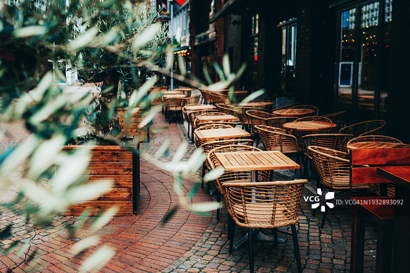 德国汉诺威街边咖啡馆图片素材