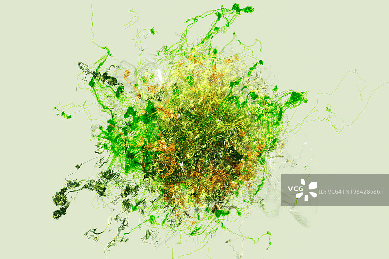 彩色玻璃和金属丝的缠结图片素材