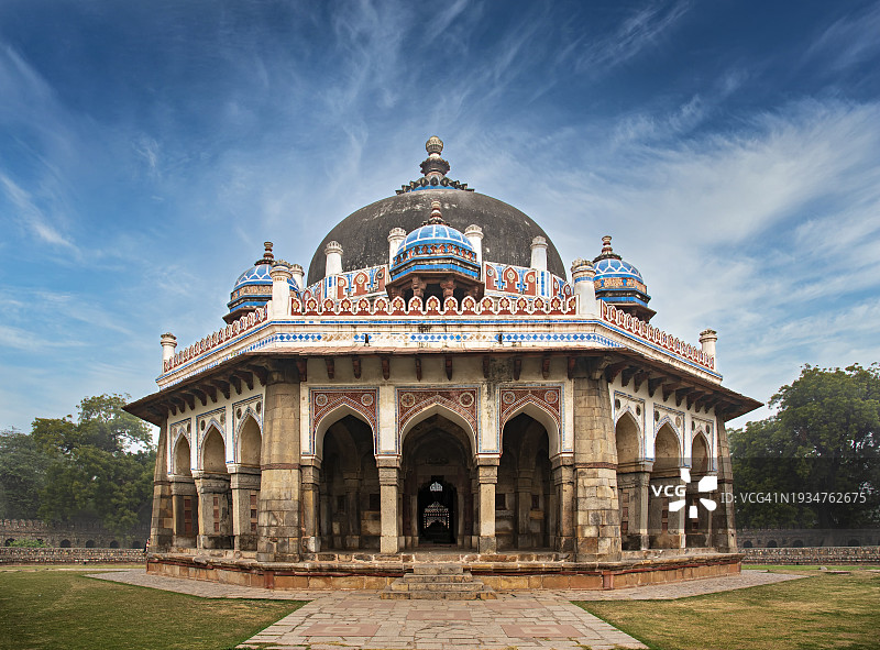 胡马雍陵建筑群，伊萨·汗墓，新德里图片素材