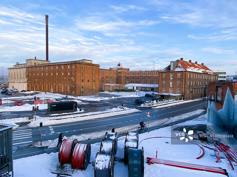 丹麦奥尔堡的旧酿酒厂图片素材