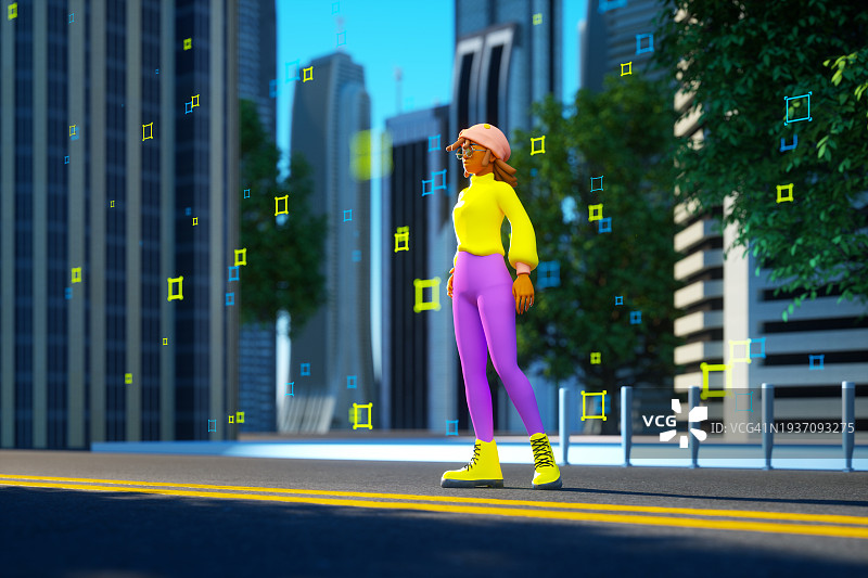 现实世界中的元宇宙虚拟化身图片素材