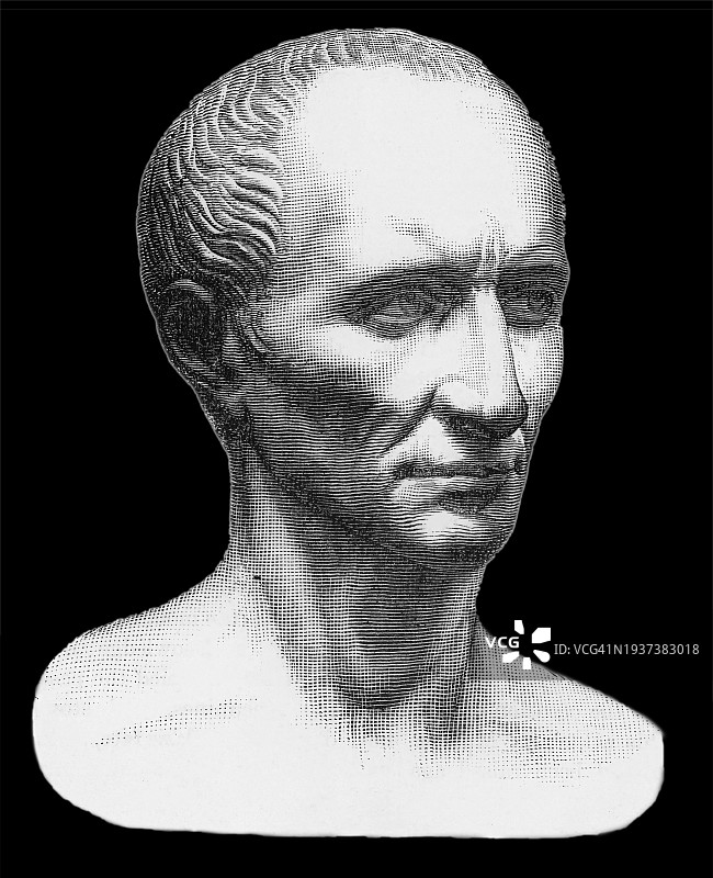 罗马将军兼政治家盖乌斯·尤利乌斯·凯撒肖像图片素材