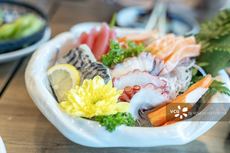 各式新鲜鱼片生鱼片图片素材