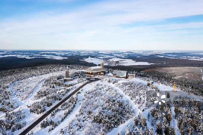 菲希特尔山是德国奥厄山脉中最高的山，位于奥伯维森塔尔，欧洲图片素材