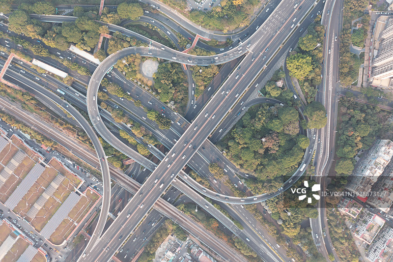 城市立体交通系统鸟瞰图图片素材
