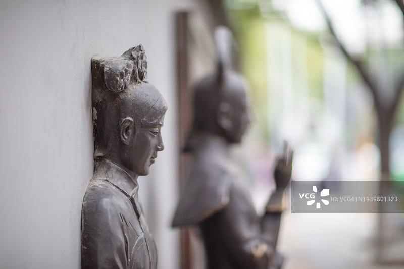 中国北京的古代女性石像图片素材