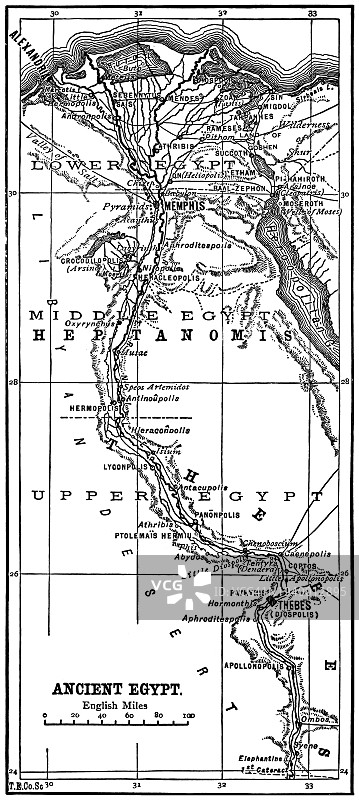 古埃及古老雕刻地图图片素材