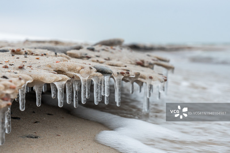 冰冻海面特写图片素材
