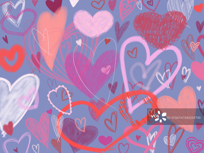 心形图案插画图片素材