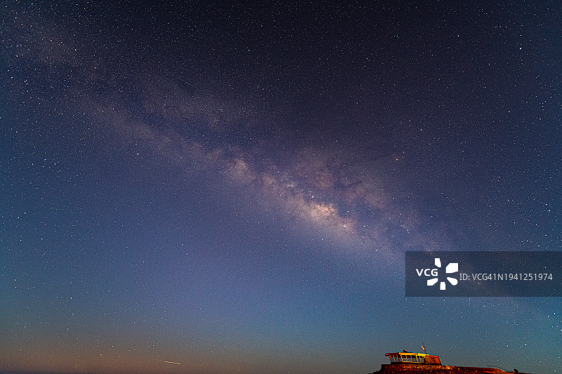 哈莱阿卡拉游客中心上空的银河图片素材