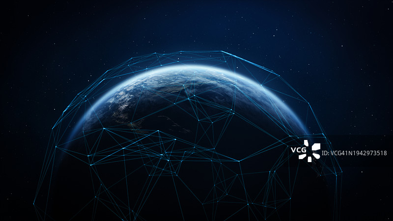 地球上的全球网络图片素材