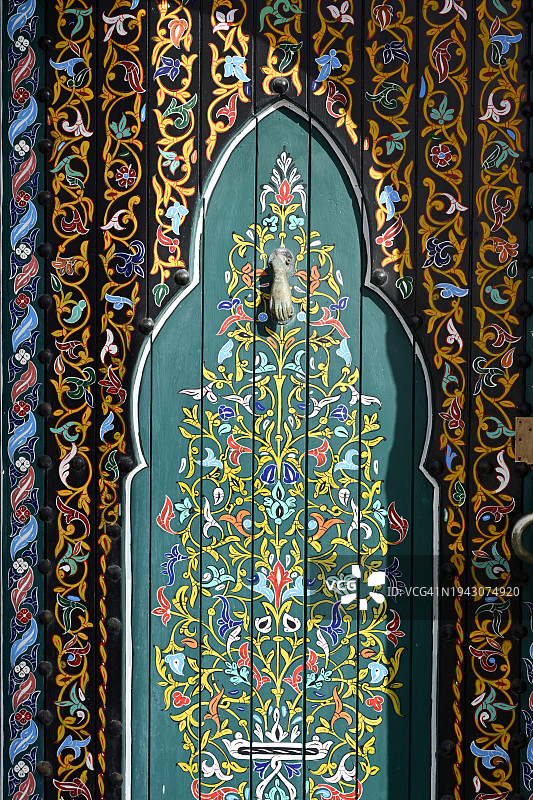 摩洛哥拉巴特的彩绘门廊图片素材