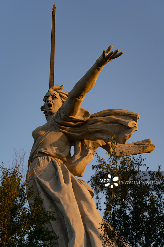 特写：伏尔加格勒祖国母亲纪念碑图片素材