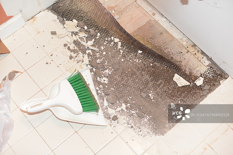 浴室瓷砖拆除图片素材