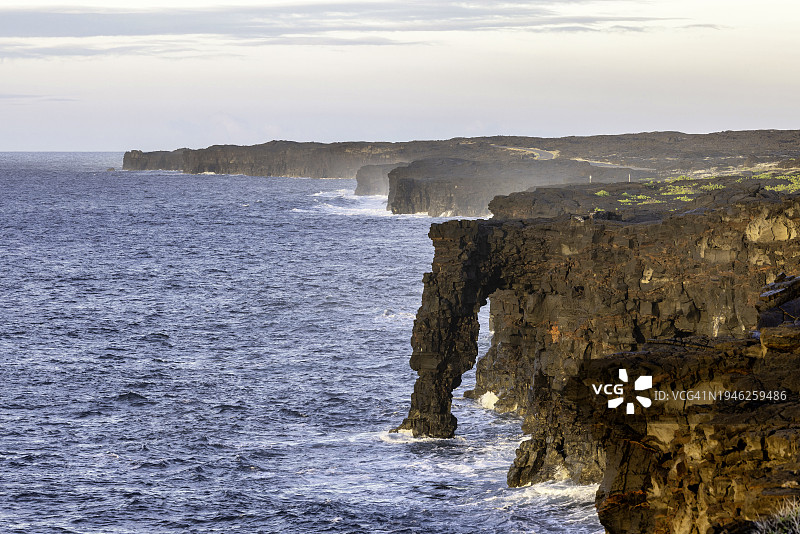 夏威夷火山国家公园的霍莱海拱图片素材