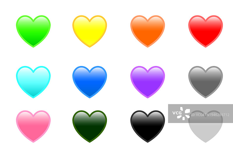 爱心表情符号合集图片素材