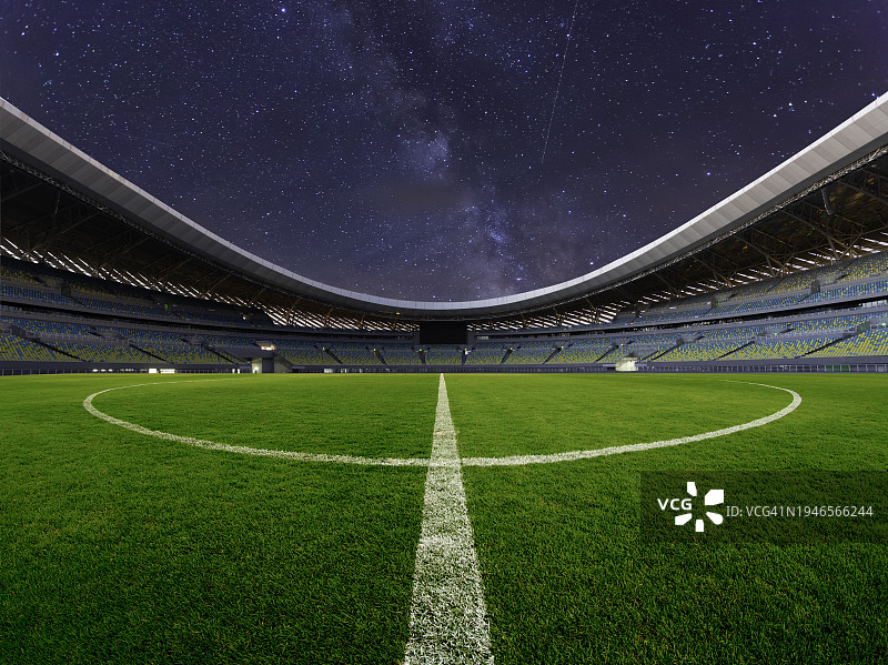 带有银河的足球场图片素材