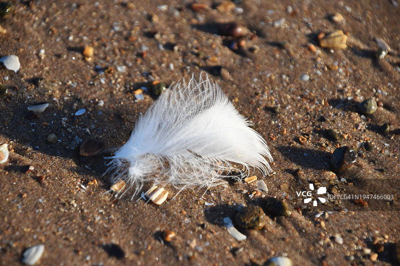 在坎布里亚郡德里格海滩上图片素材