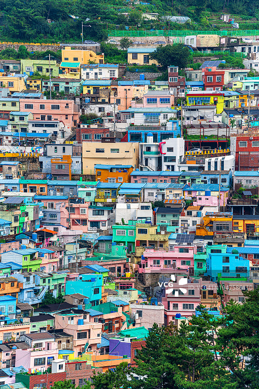 韩国釜山甘川文化村风光图片素材