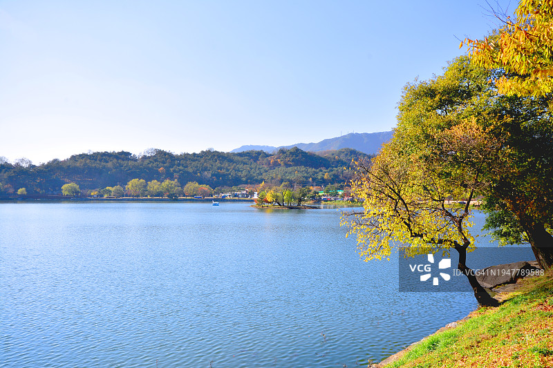 中国忠清北道堤川市义林池地区图片素材