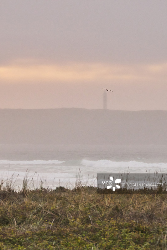黄昏时宁静的海边图片素材