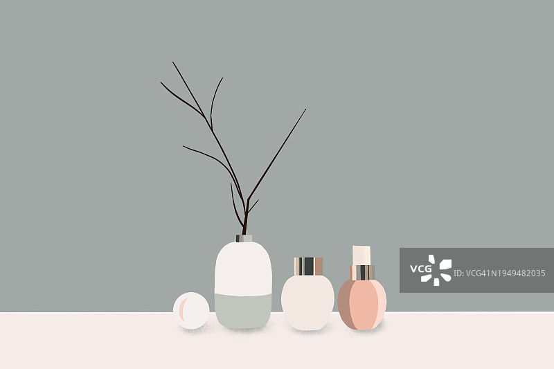 简约花瓶和香水瓶图片素材