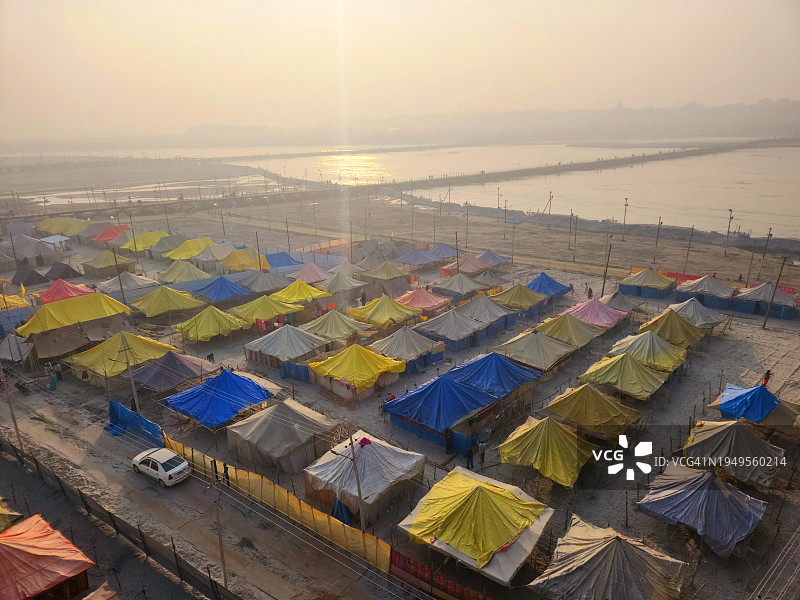 阿拉哈巴德桑伽姆浴庆典图片素材