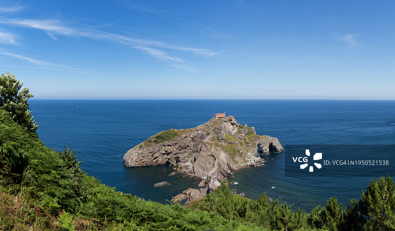 旅行目的地圣胡安德加斯特卢加切，西班牙巴斯克图片素材