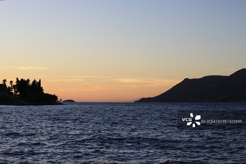 从科尔丘拉岛看到的亚得里亚海，克罗地亚图片素材