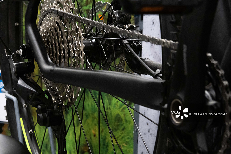 自行车齿轮棘轮组特写图片素材