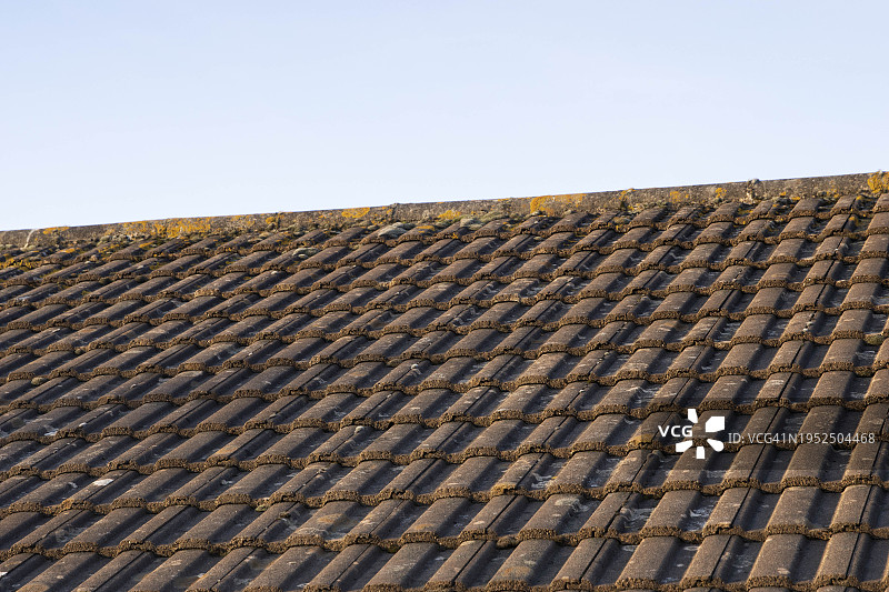 英国德文郡的瓦屋顶高处视角图片素材