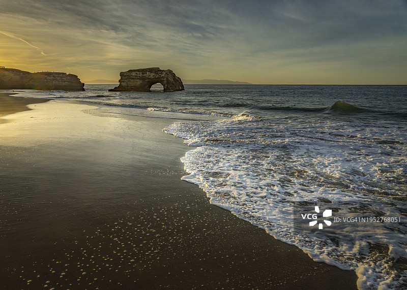 日落时大海对天空的美景，美国图片素材