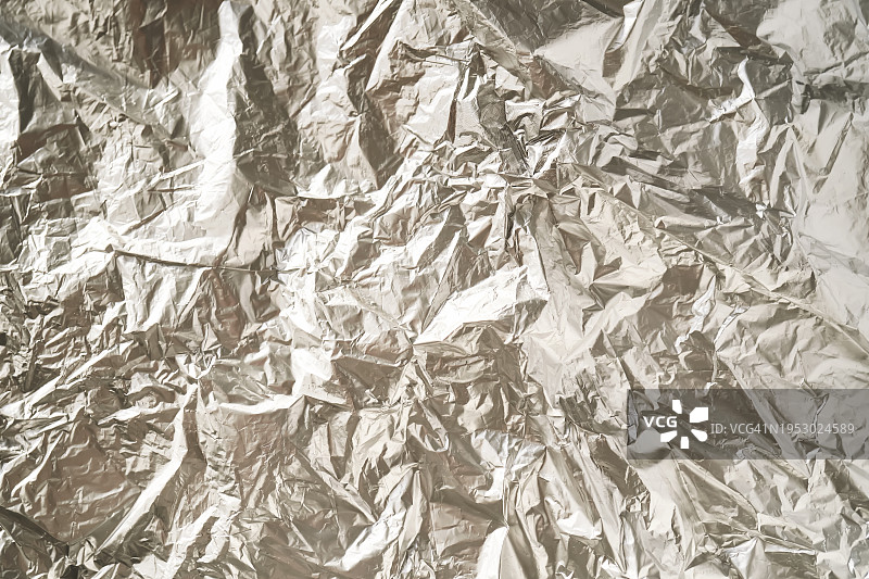 褶皱锡箔纸全画幅照片图片素材