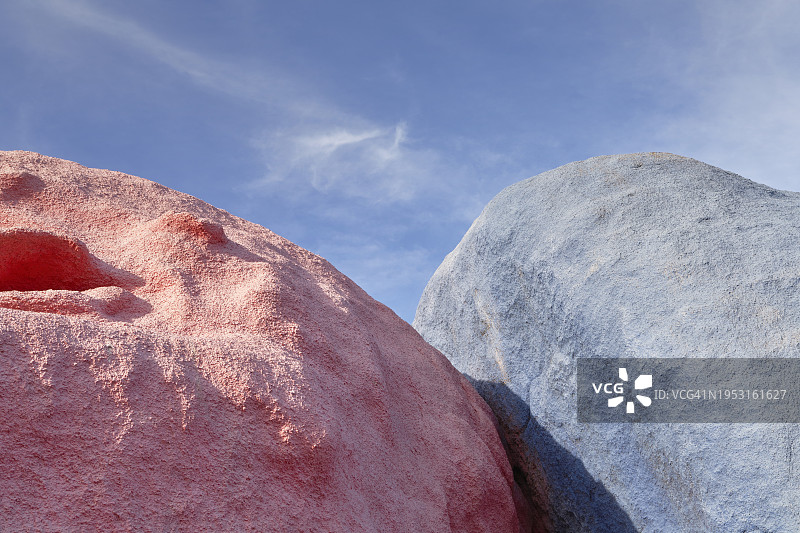 摩洛哥塔夫劳特的彩绘岩石图片素材