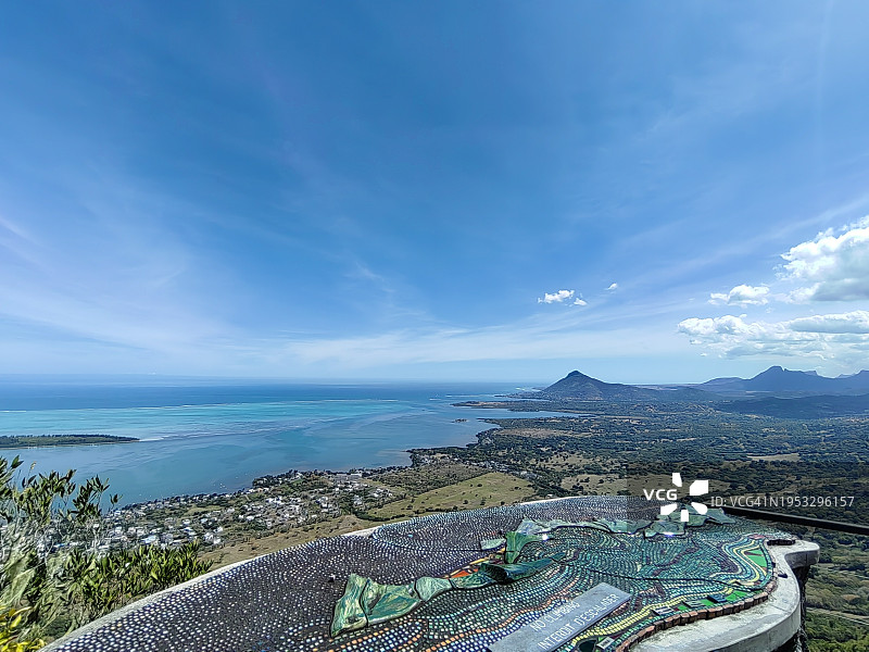 毛里求斯海景高角度照片图片素材