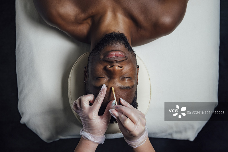 眉毛蜜蜡脱毛图片素材