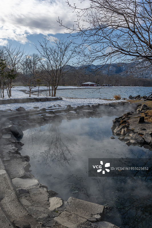 屈斜路湖和琴半岛和琴温泉旅馆图片素材
