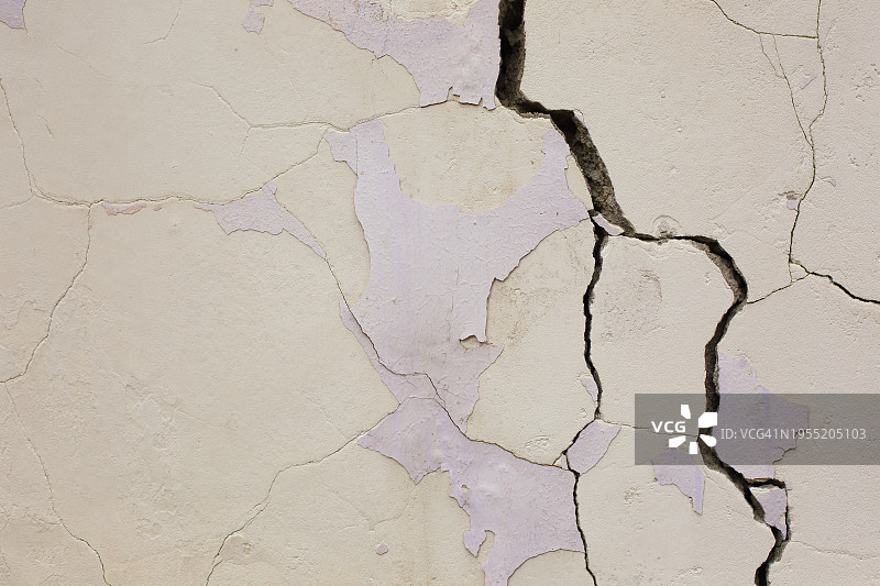 开裂的混凝土墙图片素材