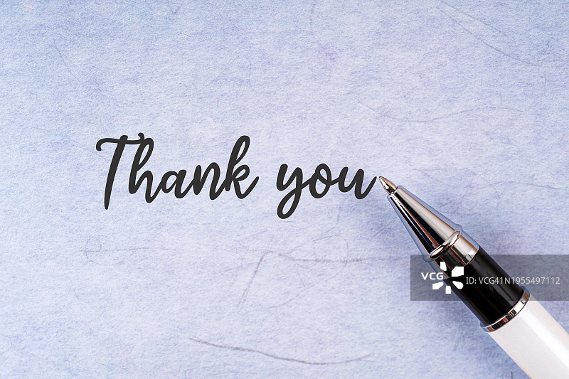 和纸上的感谢信图片素材