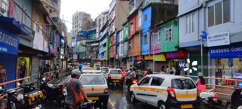 印度米佐拉姆邦艾藻尔市道尔普伊街图片素材