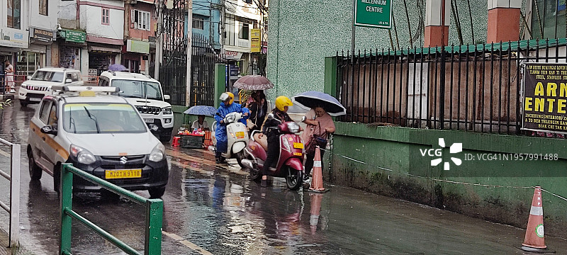 印度米佐拉姆邦艾藻尔市道尔普伊街图片素材