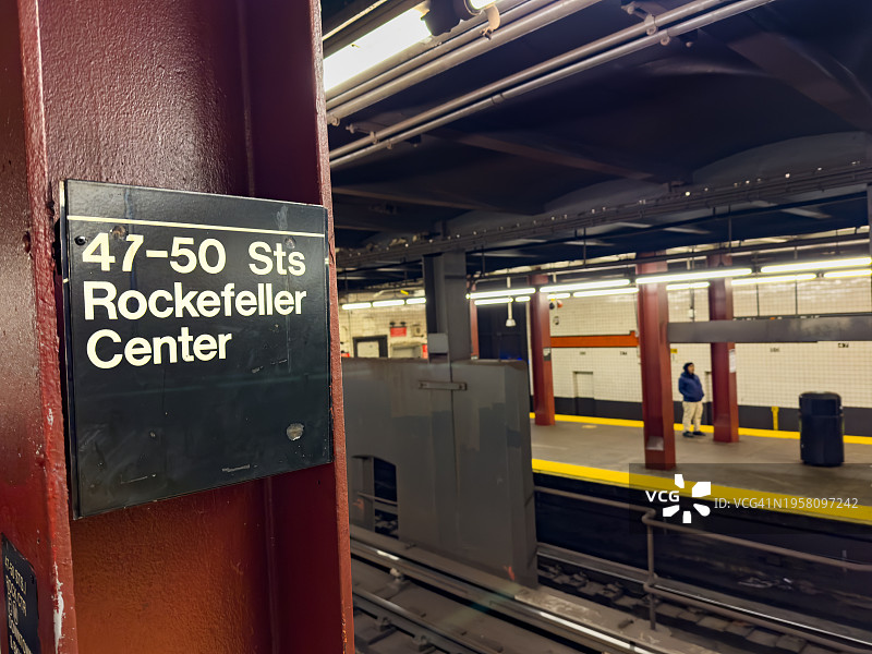 纽约市洛克菲勒地铁站图片素材