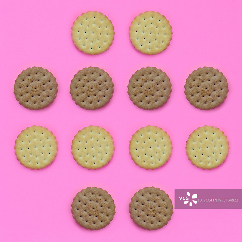 桌上饼干俯视图图片素材