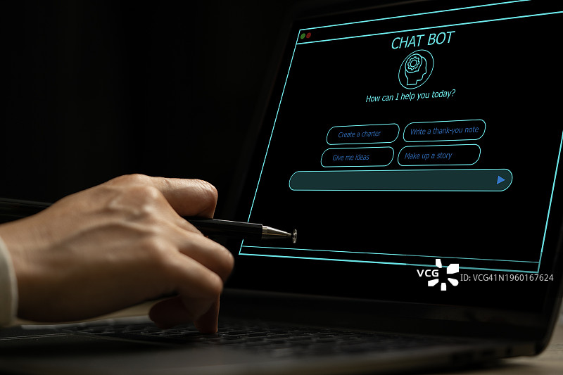 聊天机器人对话，人工智能技术在线客服图片素材