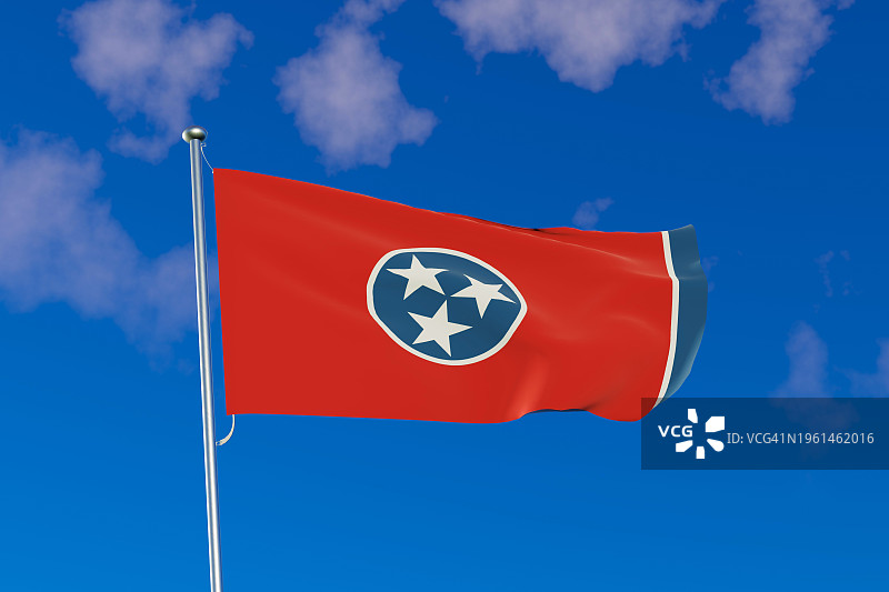 美国田纳西州旗3D渲染图片素材