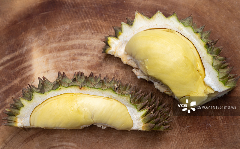 厚壳榴莲果肉特写图片素材