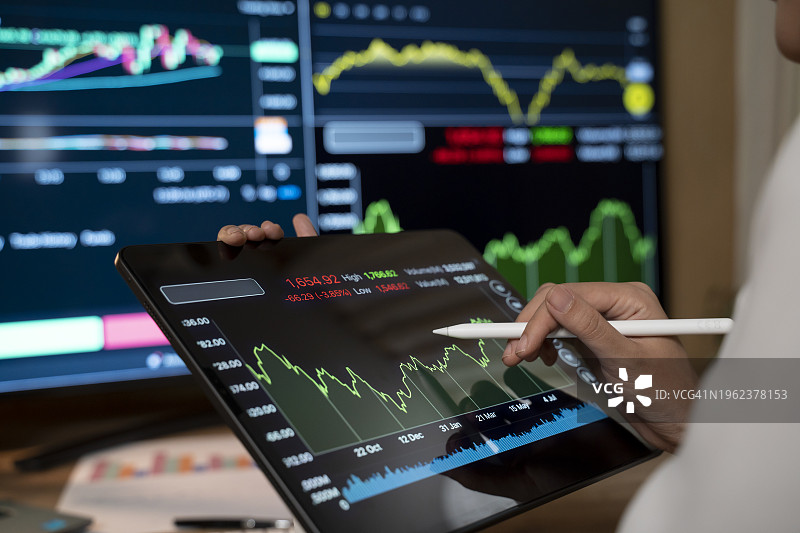 金融投资商业背景和股市图表图片素材