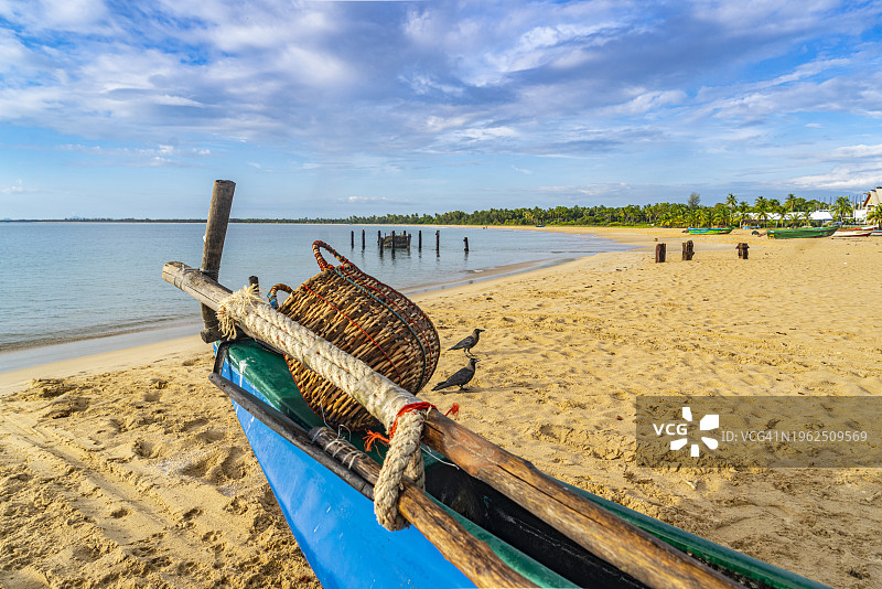 斯里兰卡拜蒂克洛附近的卡尔库达海滩图片素材